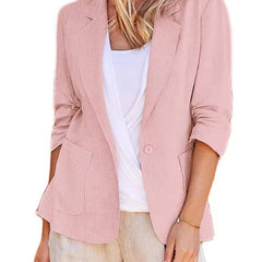 Women's Lightweight Linen Blazer | Elegant Tailored Summer Jacket 2
