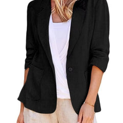 Women's Lightweight Linen Blazer | Elegant Tailored Summer Jacket 3