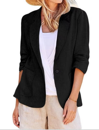 Women's Lightweight Linen Blazer | Elegant Tailored Summer Jacket 3