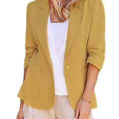 Women's Lightweight Linen Blazer | Elegant Tailored Summer Jacket 4