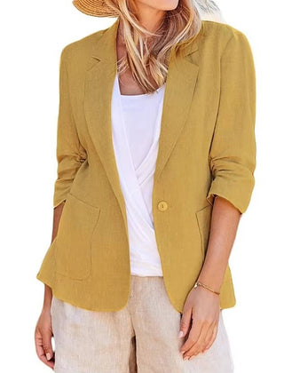 Women's Lightweight Linen Blazer | Elegant Tailored Summer Jacket 4