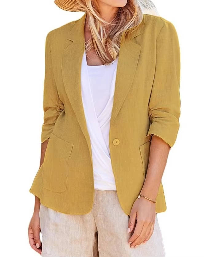 Women's Lightweight Linen Blazer | Elegant Tailored Summer Jacket 4