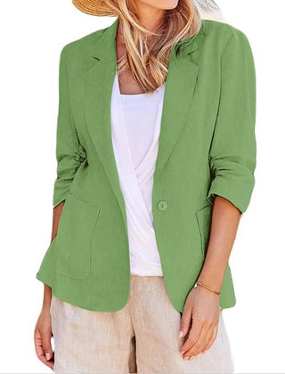 Women's Lightweight Linen Blazer | Elegant Tailored Summer Jacket 5