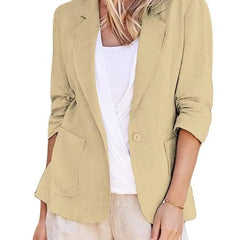 Women's Lightweight Linen Blazer | Elegant Tailored Summer Jacket 6