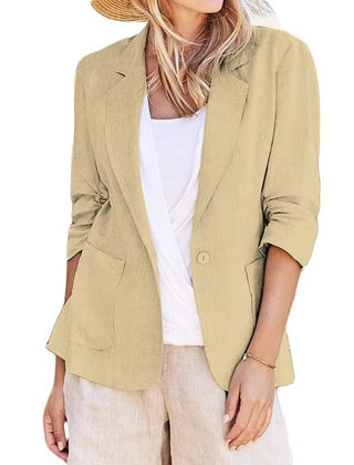 Women's Lightweight Linen Blazer | Elegant Tailored Summer Jacket 6