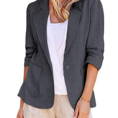 Women's Lightweight Linen Blazer | Elegant Tailored Summer Jacket 7