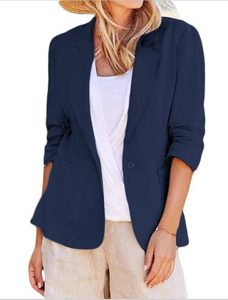 Women's Lightweight Linen Blazer | Elegant Tailored Summer Jacket 8