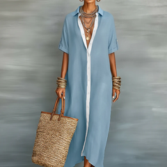 Women's Lightweight Linen Maxi Dress | Elegant Relaxed Summer Style 1
