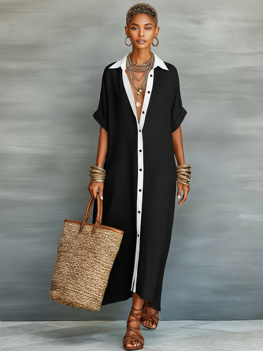 Women's Lightweight Linen Maxi Dress | Elegant Relaxed Summer Style 2