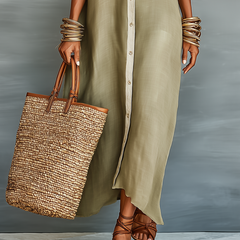 Women's Lightweight Linen Maxi Dress | Elegant Relaxed Summer Style 4