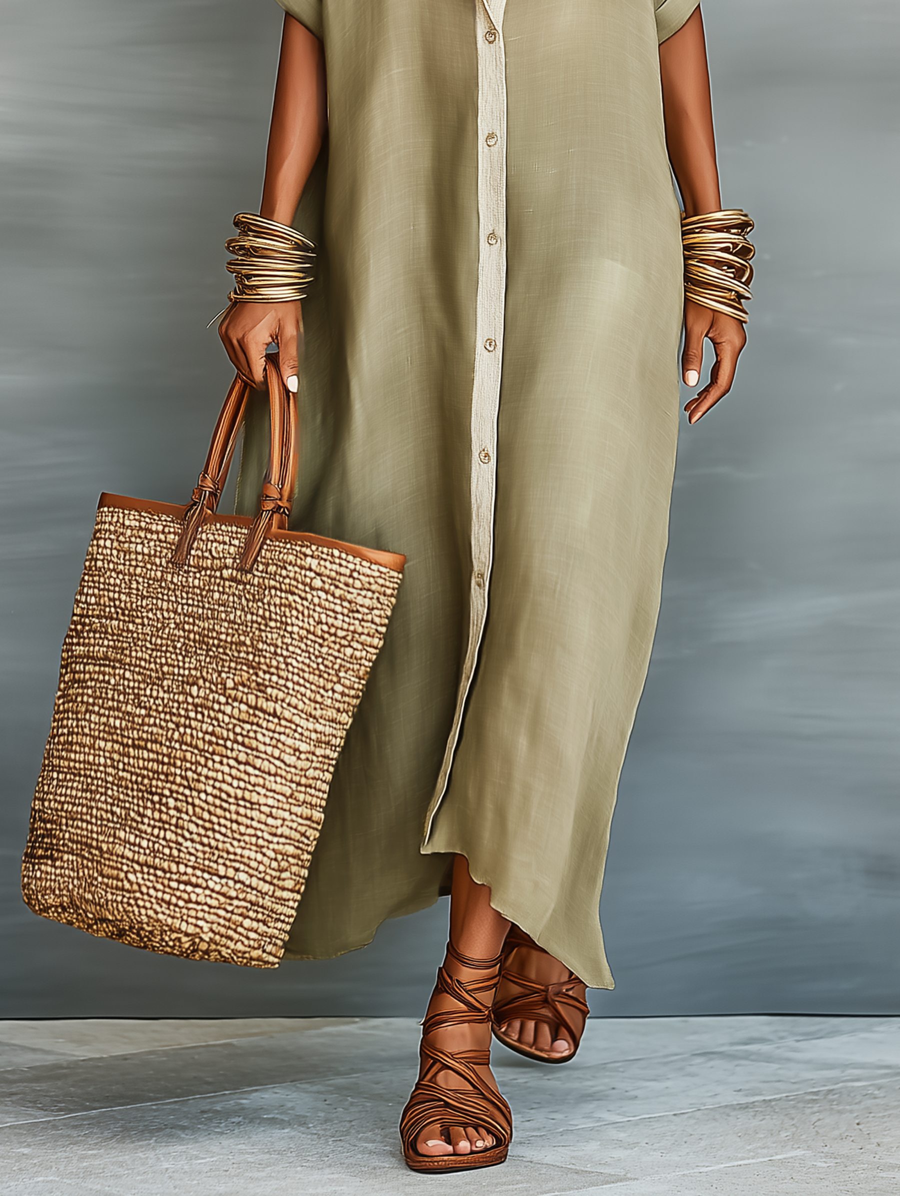 Women's Lightweight Linen Maxi Dress | Elegant Relaxed Summer Style 4