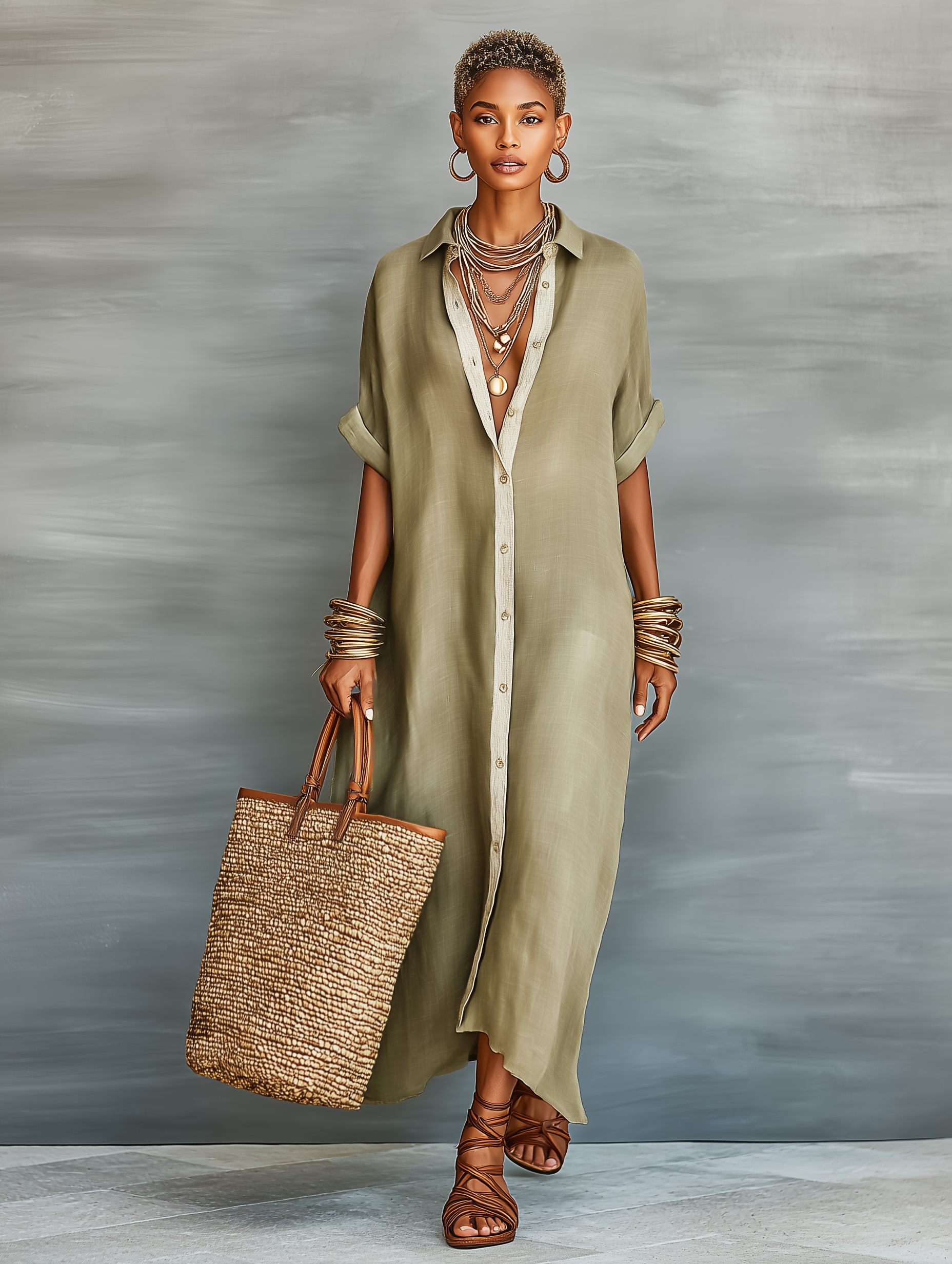 Women's Lightweight Linen Maxi Dress | Elegant Relaxed Summer Style 6