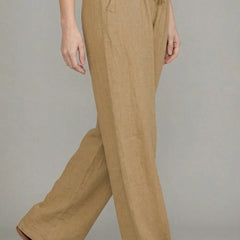 Women's Lightweight Linen Wide Leg Pants | Relaxed Summer Trousers with Pockets 1