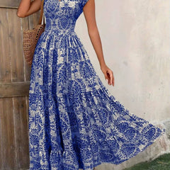 Women's Lightweight Polyester Maxi Dress | Bohemian Tiered Summer Sundress 7
