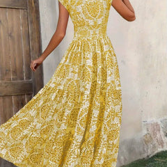 Women's Lightweight Polyester Maxi Dress | Bohemian Tiered Summer Sundress 8