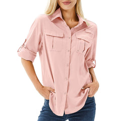 Women's Lightweight Polyester Sun Protection Shirt | Quick-Dry Outdoor Long Sleeve Top 0
