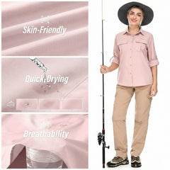 Women's Lightweight Polyester Sun Protection Shirt | Quick-Dry Outdoor Long Sleeve Top 2