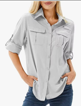 Women's Lightweight Polyester Sun Protection Shirt | Quick-Dry Outdoor Long Sleeve Top 3
