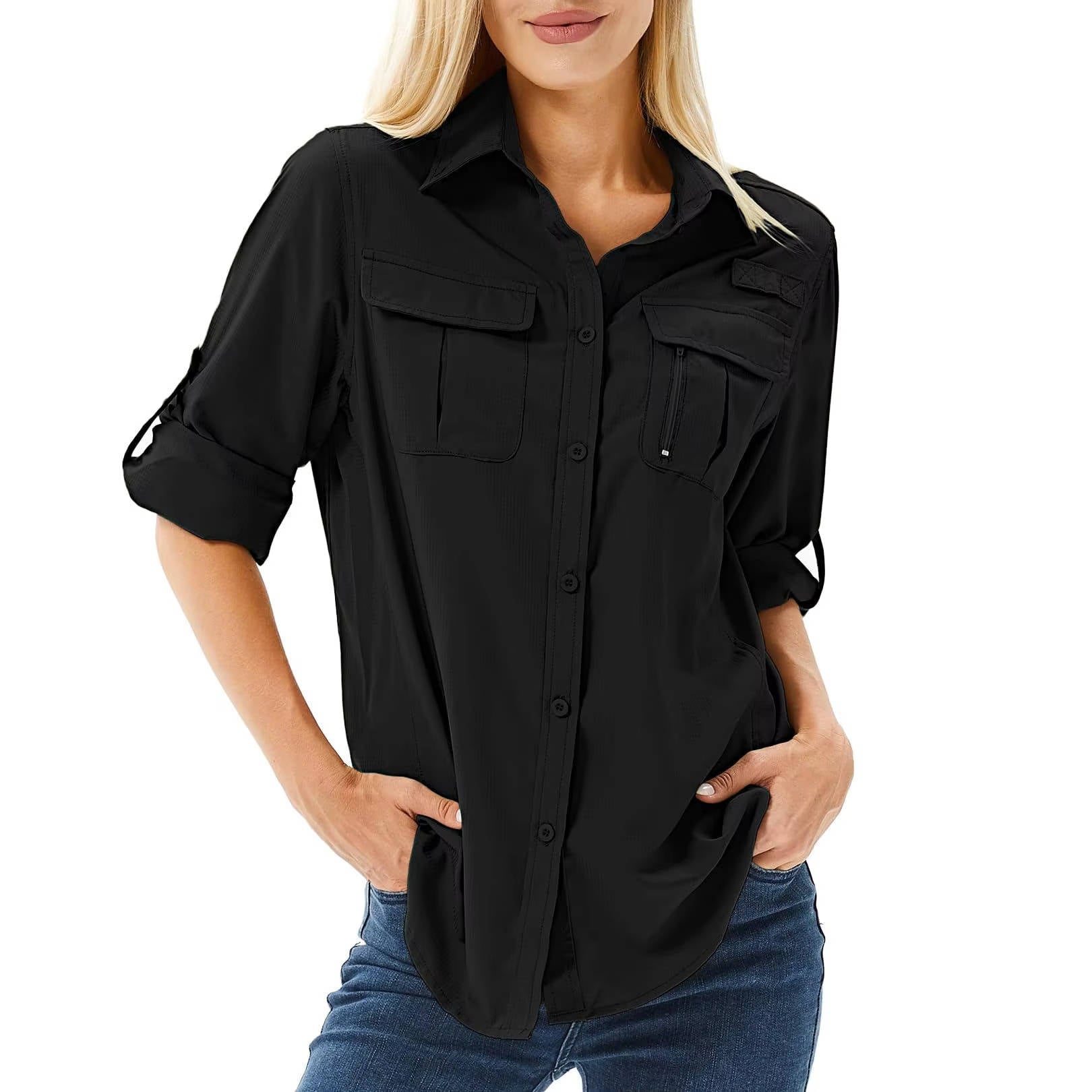 Women's Lightweight Polyester Sun Protection Shirt | Quick-Dry Outdoor Long Sleeve Top 5