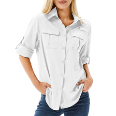 Women's Lightweight Polyester Sun Protection Shirt | Quick-Dry Outdoor Long Sleeve Top 6