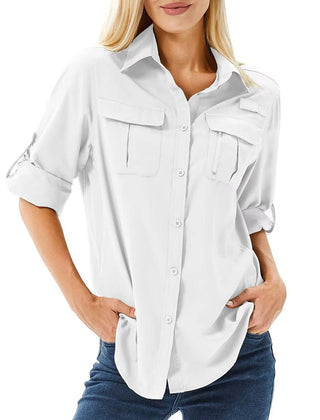 Women's Lightweight Polyester Sun Protection Shirt | Quick-Dry Outdoor Long Sleeve Top 6