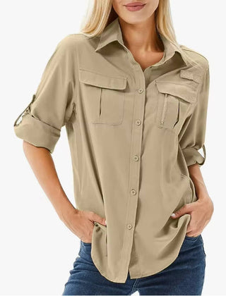 Women's Lightweight Polyester Sun Protection Shirt | Quick-Dry Outdoor Long Sleeve Top 7
