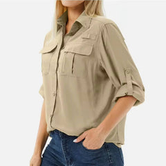 Women's Lightweight Polyester Sun Protection Shirt | Quick-Dry Outdoor Long Sleeve Top 8