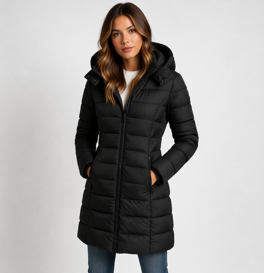 Women's Lightweight Quilted Puffer Jacket | Stylish Hooded Winter Coat 0