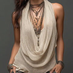 Women's Lightweight Stretchy Tank Top | Elegant White Casual Camisole 0