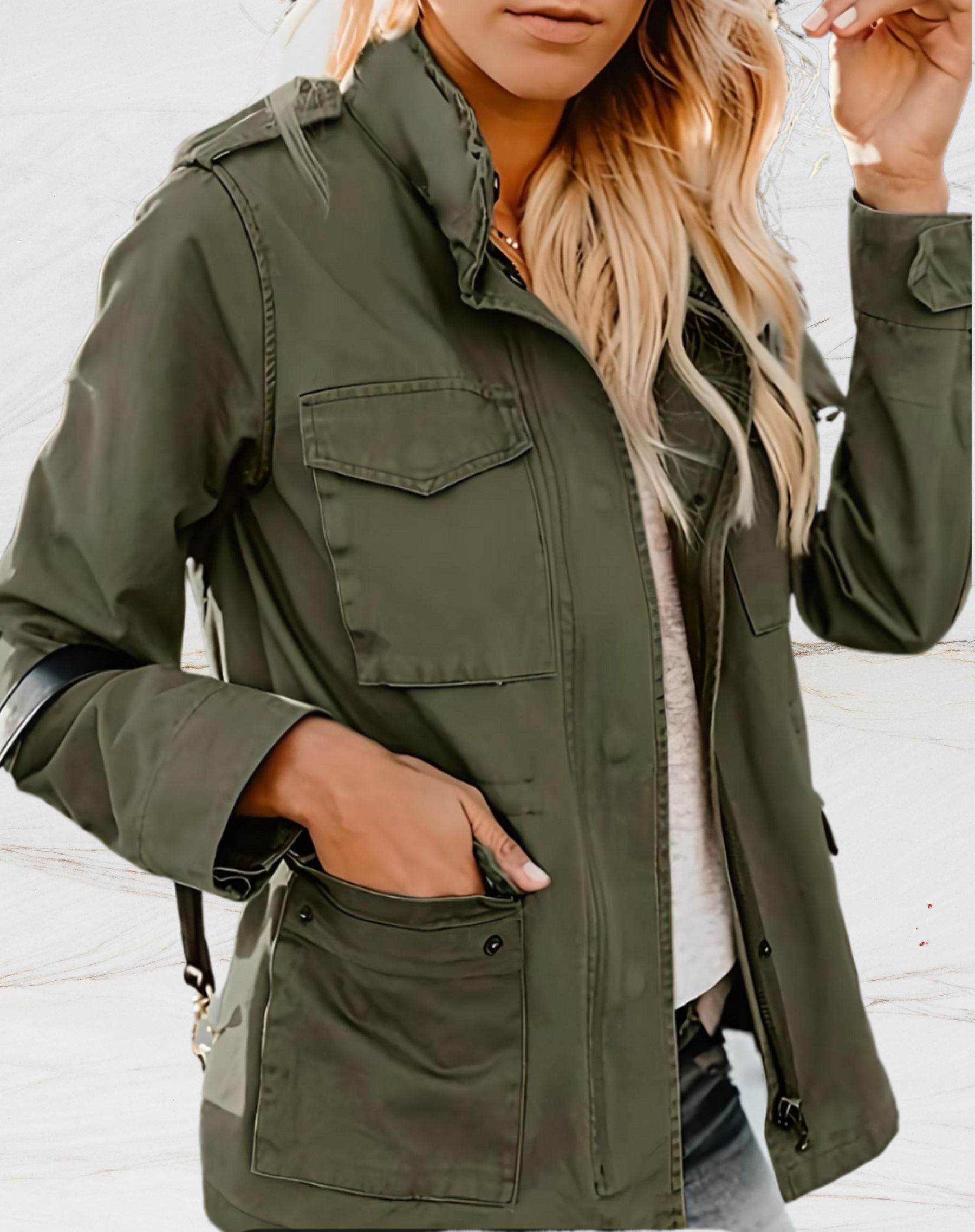 Women's Lightweight Utility Jacket | Stylish Relaxed Fit Casual Outerwear 1