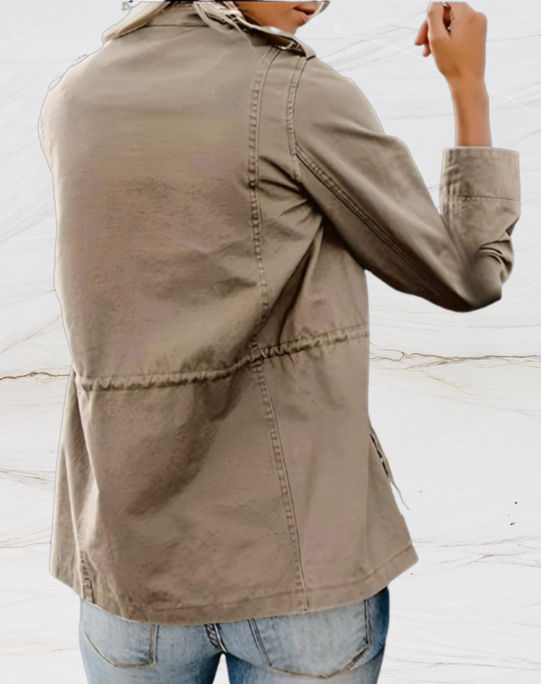 Women's Lightweight Utility Jacket | Stylish Relaxed Fit Casual Outerwear 6