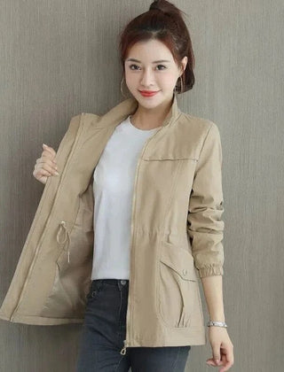 Women's Lightweight Zip-Up Bomber Jacket | Relaxed Casual Summer Outerwear 0