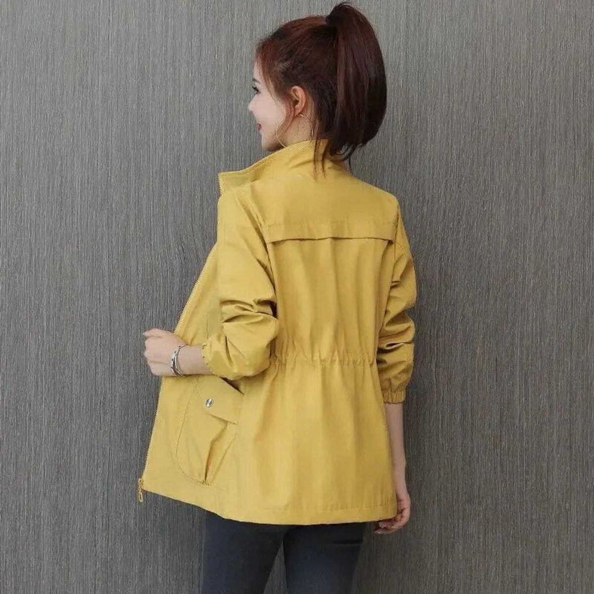 Women's Lightweight Zip-Up Bomber Jacket | Relaxed Casual Summer Outerwear 3
