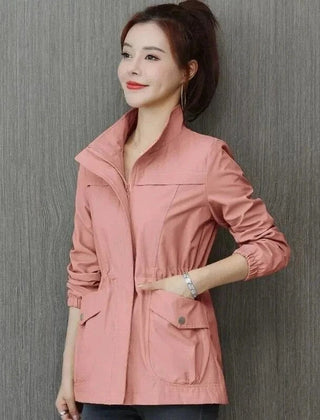 Women's Lightweight Zip-Up Bomber Jacket | Relaxed Casual Summer Outerwear 4