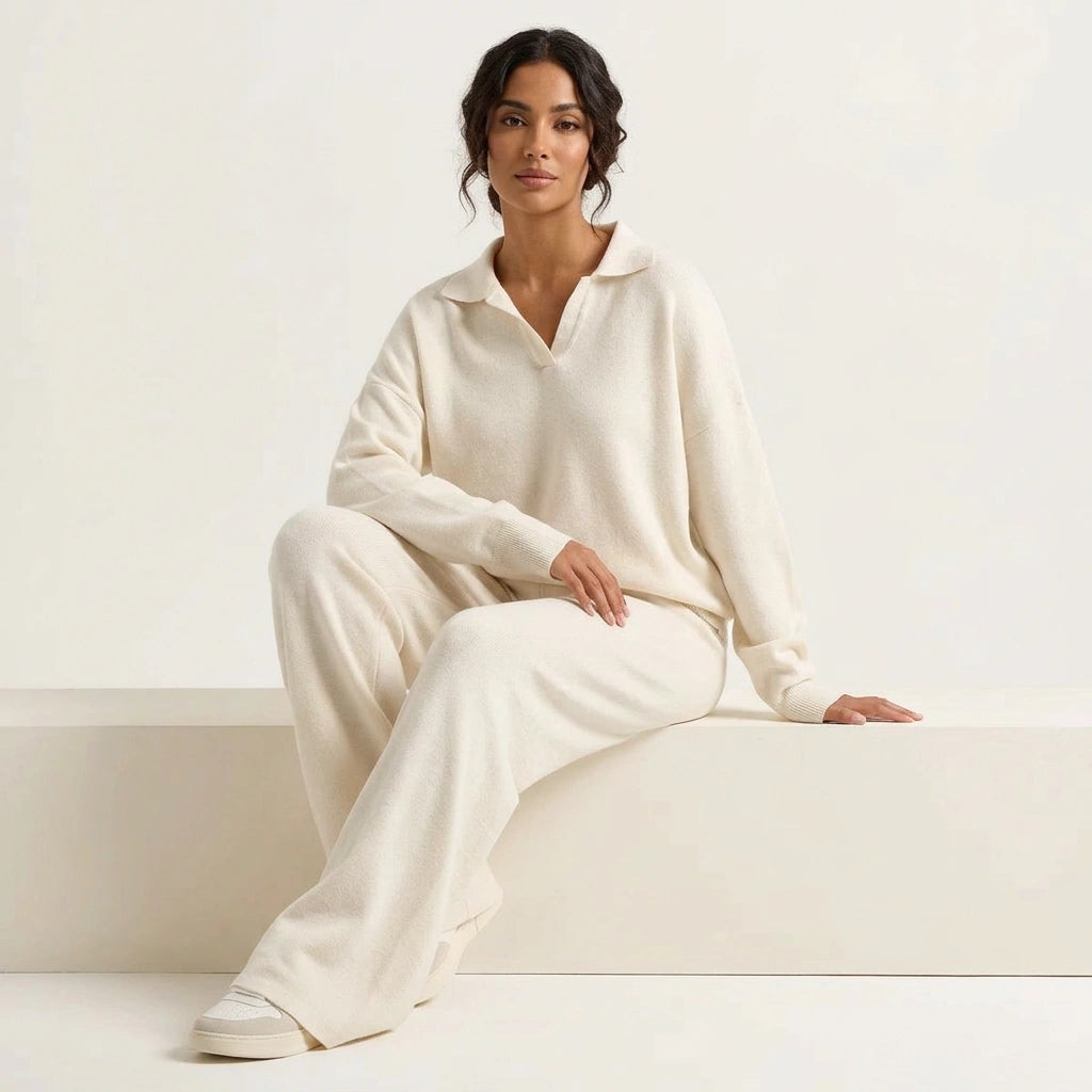 Women's Luxurious Cashmere Lounge Set | Elegant Comfortable Two-Piece Outfit 1