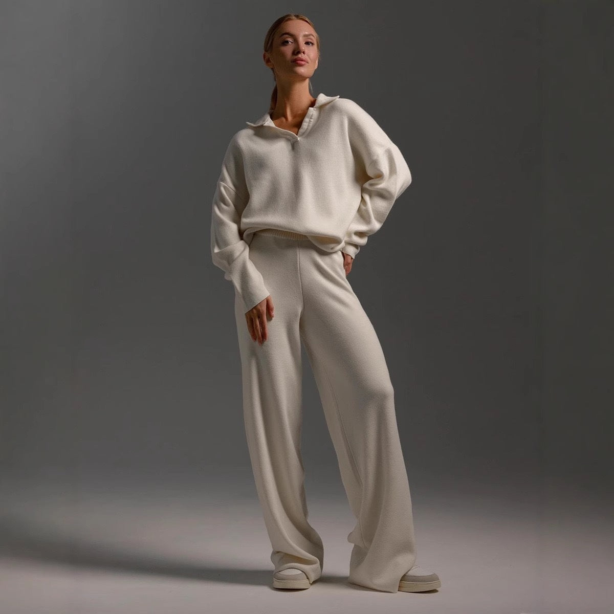 Women's Luxurious Cashmere Lounge Set | Elegant Comfortable Two-Piece Outfit 2
