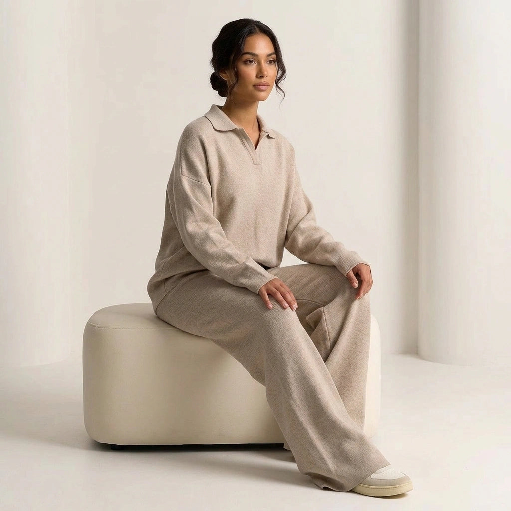 Women's Luxurious Cashmere Lounge Set | Elegant Comfortable Two-Piece Outfit 4