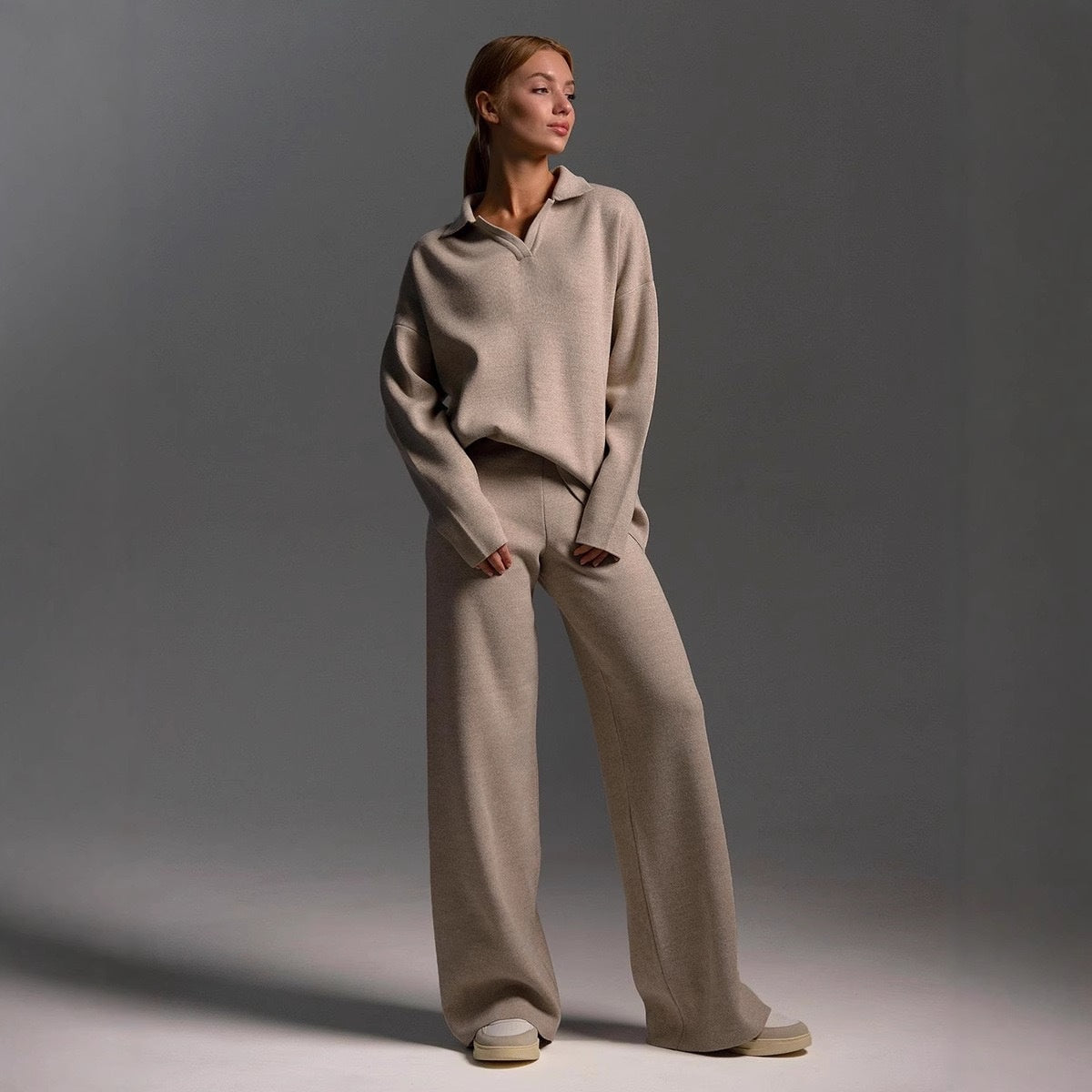 Women's Luxurious Cashmere Lounge Set | Elegant Comfortable Two-Piece Outfit 5