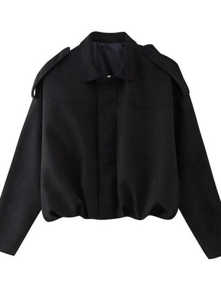 Women's Luxurious Faux Suede Bomber Jacket | Vintage-Inspired Oversized Style 3