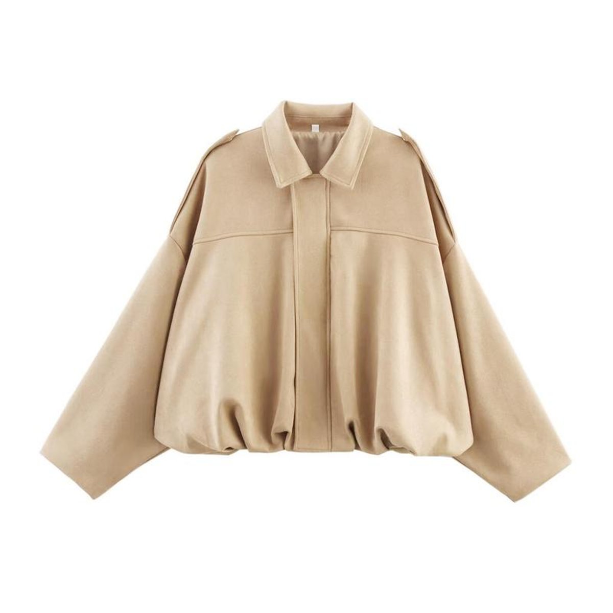 Women's Luxurious Faux Suede Bomber Jacket | Vintage-Inspired Oversized Style 4
