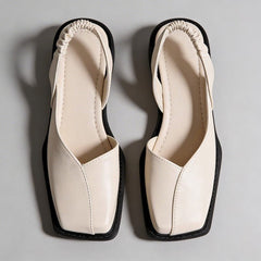Women's Modern Ballerinas | Elegant Square Toe Slip-On Flats 0