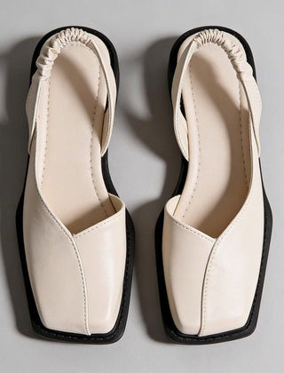Women's Modern Ballerinas | Elegant Square Toe Slip-On Flats 0