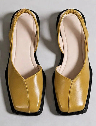 Women's Modern Ballerinas | Elegant Square Toe Slip-On Flats 2