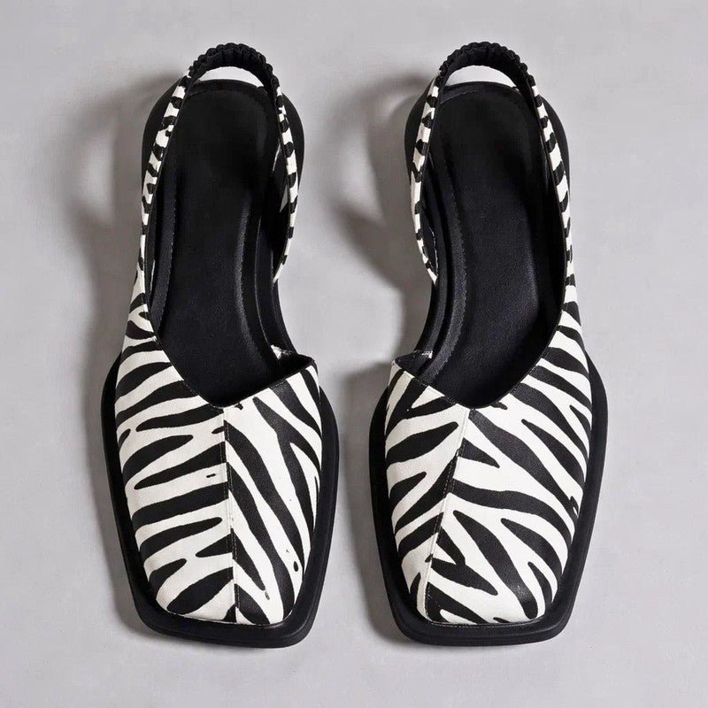 Women's Modern Ballerinas | Elegant Square Toe Slip-On Flats 3