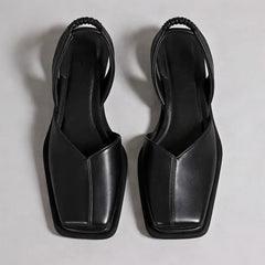 Women's Modern Ballerinas | Elegant Square Toe Slip-On Flats 4