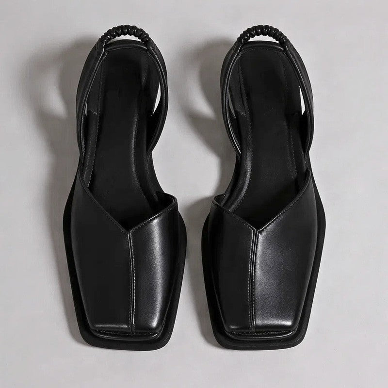 Women's Modern Ballerinas | Elegant Square Toe Slip-On Flats 4