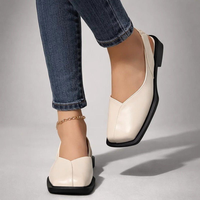 Women's Modern Ballerinas | Elegant Square Toe Slip-On Flats 5