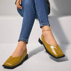 Women's Modern Ballerinas | Elegant Square Toe Slip-On Flats 8
