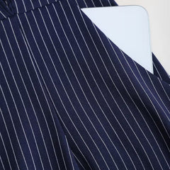 Women's Pinstripe Midi Dress | Elegant Structured Pencil Dress for Office and Events 3