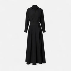 Women's Premium Cotton-Blend Shirt-Dress | Elegant Short Sleeve Spring Dress 0